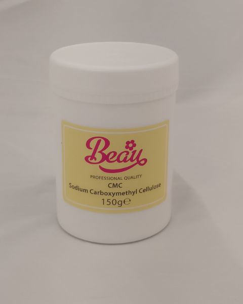 White jar with a yellow label featuring the brand 'Beau' on a gray background