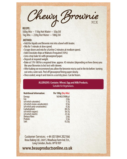 Chewy Brownie Cake Mix