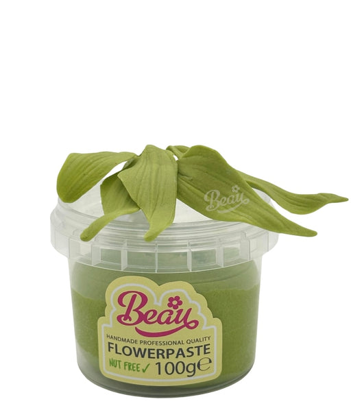 Handmade hydrangea green flower created with Beau flowerpaste