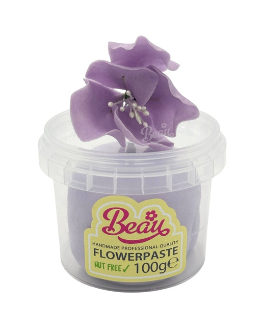 Handmade soft lavender flower created with Beau flowerpaste