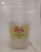 Bag of xanthan gum with a yellow label on a white background