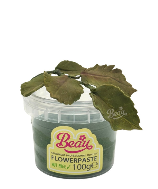 Handmade leaf green flower created with Beau flowerpaste