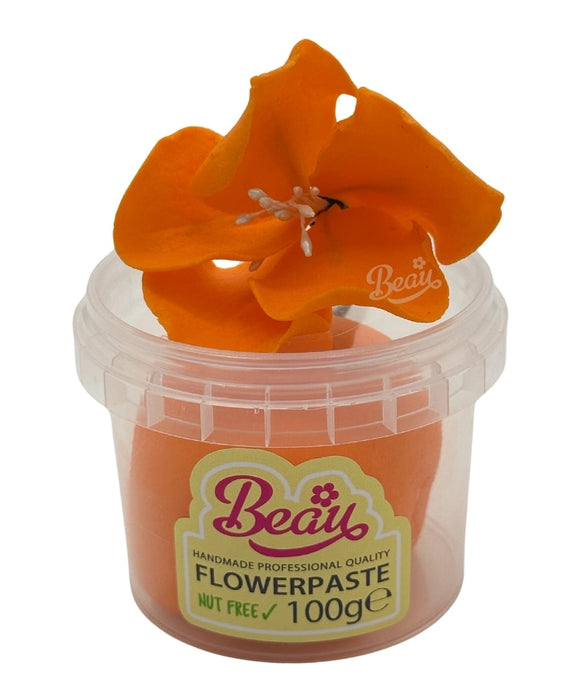 Handmade mango lily flower created with Beau flowerpaste
